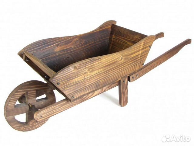 Тачка декоративная для сада, кашпо