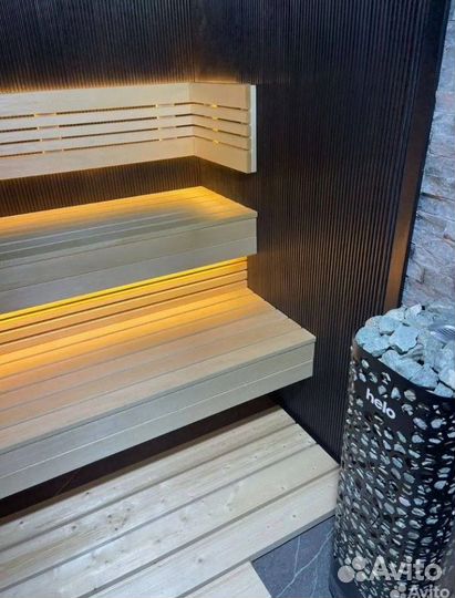 Отделка бани из липы под ключ Геленджик