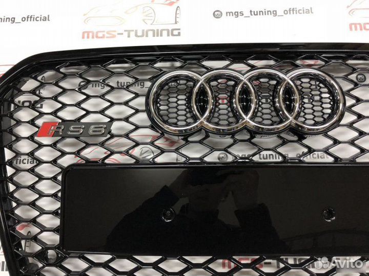 Решетка на Audi A6 в стиле RS6 кузов С7 дизайн 2.1