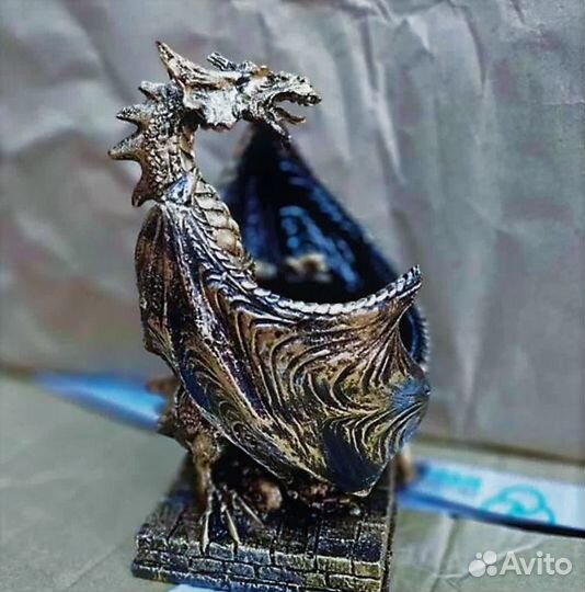 Подставка под бутылку, конфетница Дракон полистоун