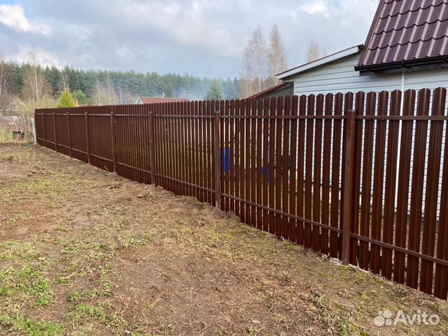 Заборы под ключ из профнастила/евроштакетника в Можайске | Услуги | Авито