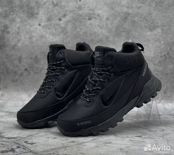 Кроссовки черные мужские зимние Nike высокие