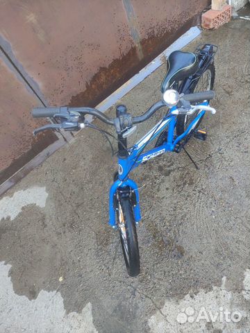 Детский синий велосипед schwinn