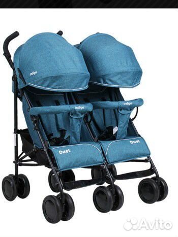 Прогулочная коляска для двойни Indigo