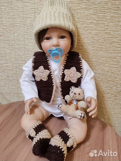 Кукла реборн новая мальчик 55 см