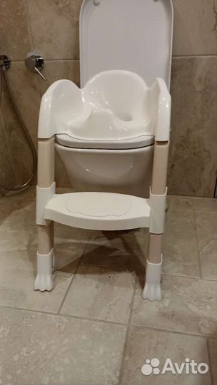 Детская насадка на унитаз со ступенькой Kiddyloo