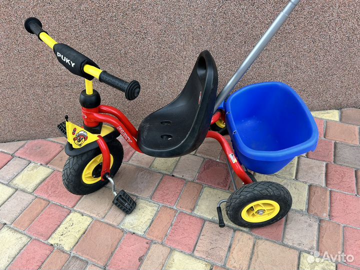 Велосипед трехколесный с ручкой Puky, Германия