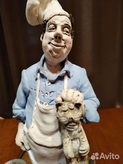 Статуэтка повар и кот