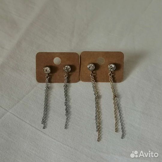 Серьги женские из цепочки