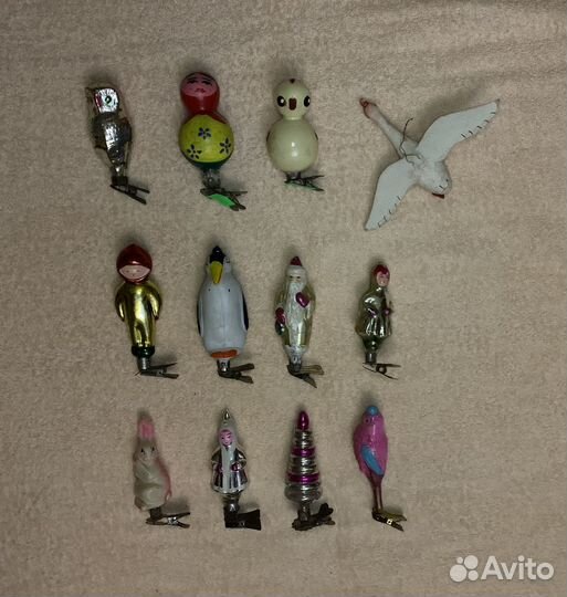 Елочные игрушки СССР, ГДР, УССР на прищепке