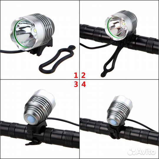 Мощный светодиодный cree велофонарь