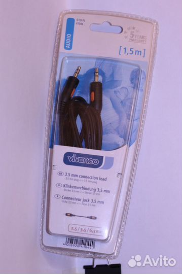 Кабель Vivanco jack 3.5 2 rca 1,5 m