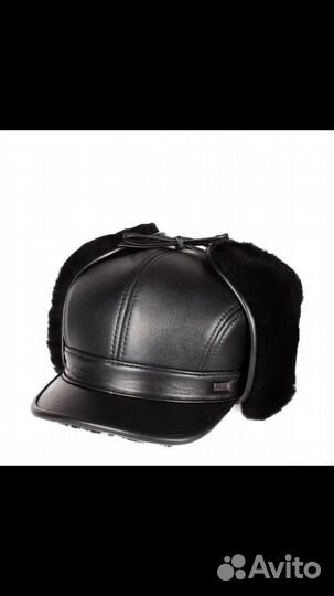 Шапка ушанка натуральная кожа овчина