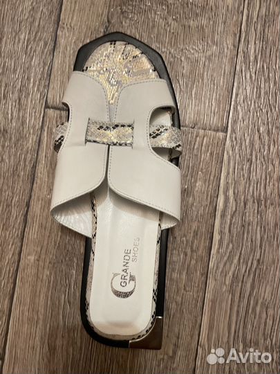 Шлепанцы женские натуральная кожа