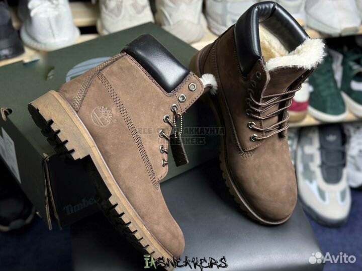 Ботинки Timberland зимние коричневые 41-45