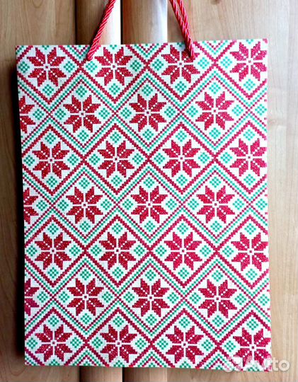 Новогодние большие подарочные пакеты 3 шт