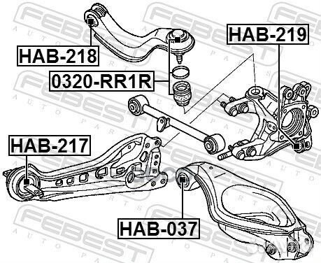 Сайленблок задней цапфы honda elysion