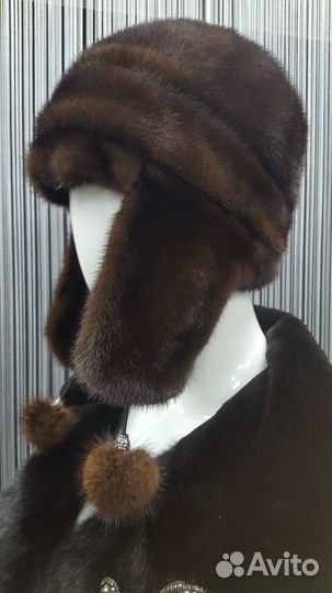 Норковая шапка ушанка шн-109