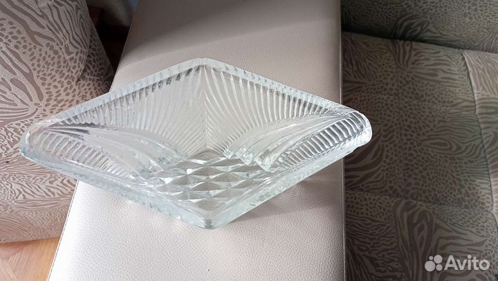 Хрустальная ваза для фруктов СССР