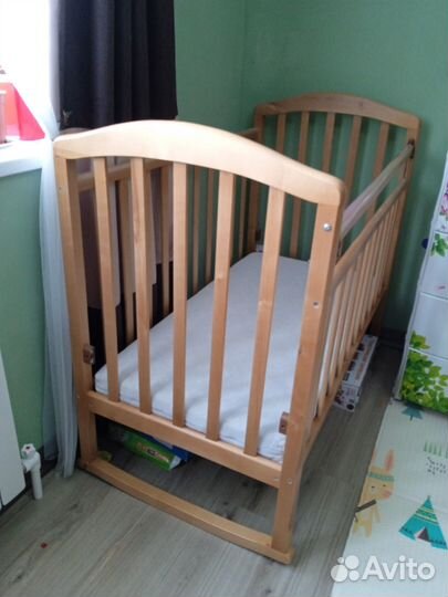 Кроватка качалка вместе с матрасом Аскона