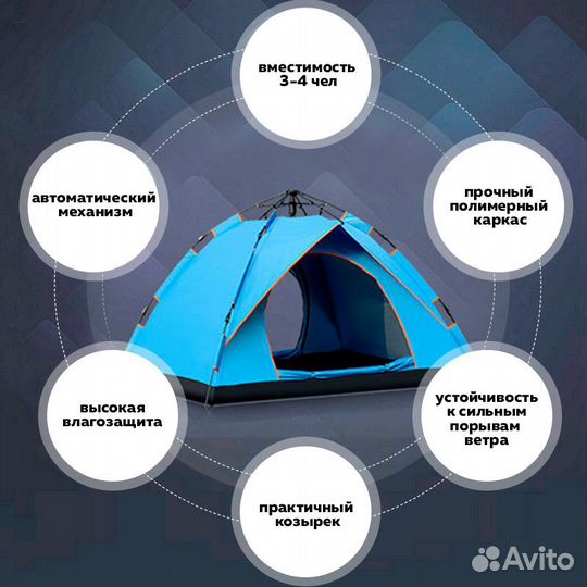 Палатка 4 местная автомат