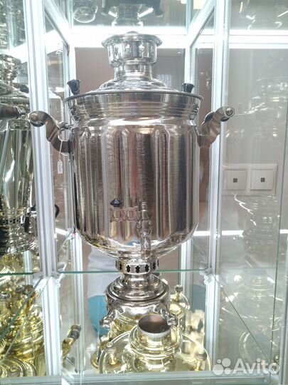 Самовар тульский на дровах 9л. Новый.Оригинал