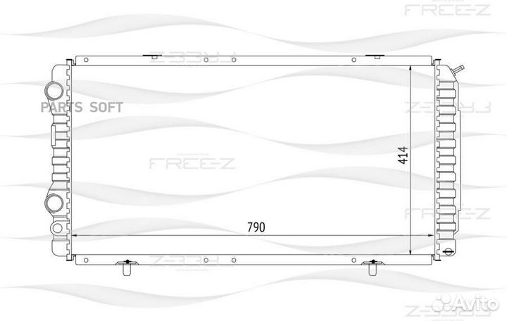 Free-Z KK0127 Радиатор PSA jumper/boxer/ducato 94