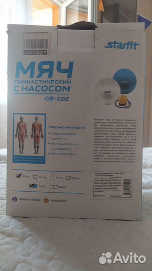 Мяч гимнастический GB-102 55 см Starfit c насосом