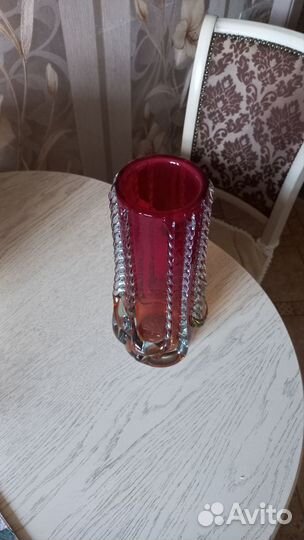 Ваза цветное стекло СССР