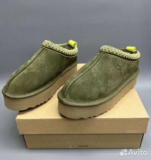 Ugg Tasman Slipper Tazz Platform Chestnut “Olive”