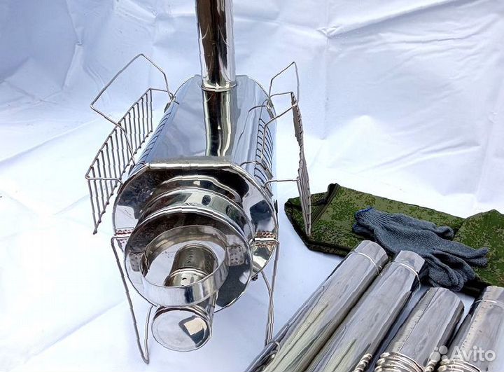 Печь походная Кабанчик на 15 литров с решетками