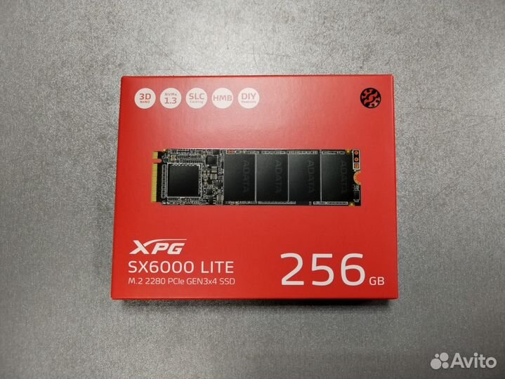 SSD 256Gb M.2 2280 Adata XPG SX6000 PCIe nvme