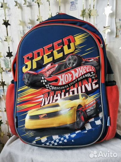 Рюкзак детский школьный хот вилс Hot wheels