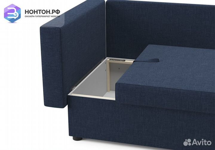 Диван еврокнижка Дагмар темно-синий