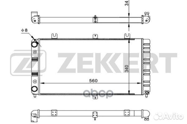 Радиатор охл. дв. LADA Priora 07- mk-1529 Zekkert