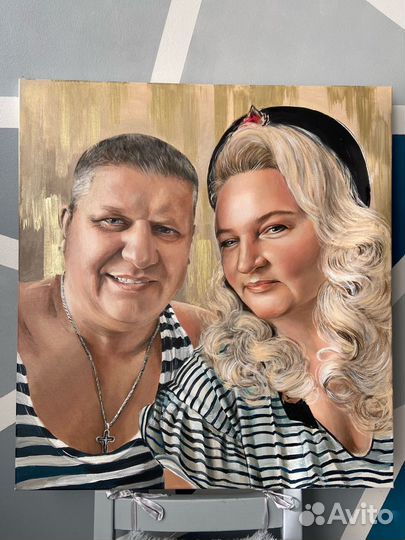 Портреты, шаржи акрилом на холсте