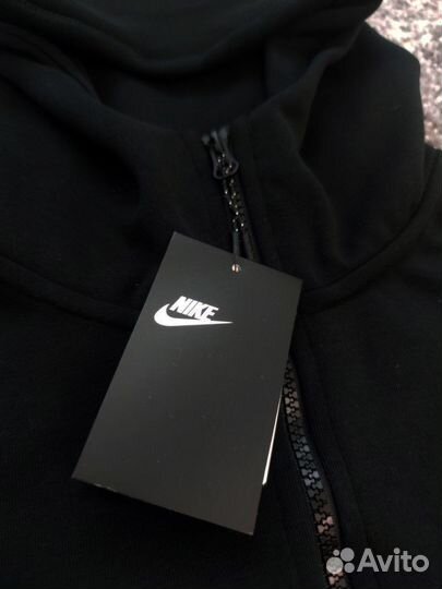 Зип худи nike tech fleece черное
