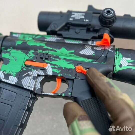 Зеленый камуфляж орбизный автомат HK416