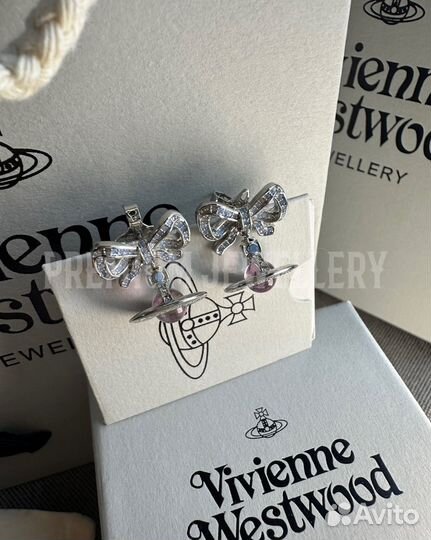 Vivienne Westwood серебряные серьги Octavie новые