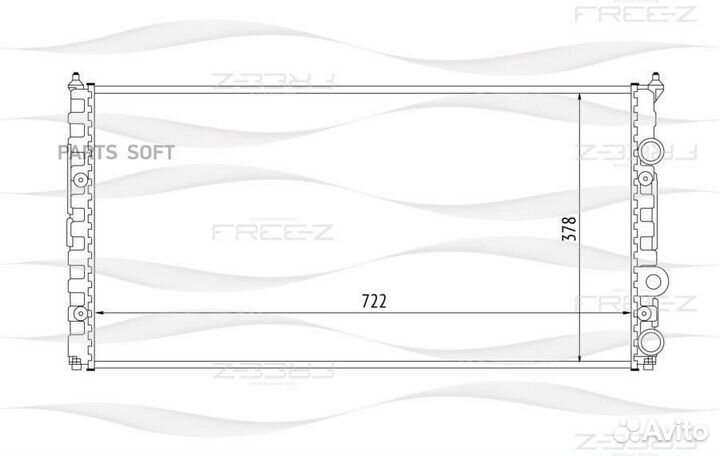 Радиатор охлаждения VW Passat 88- KK0205