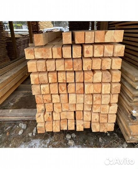 Строганный брус камерная сушка 90х90х6000мм, сосна
