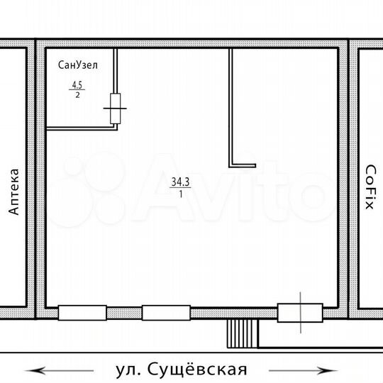 Торговая площадь, 40 м²