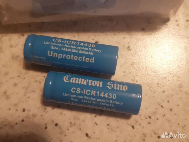 Аккумулятор 14430 3,7v 650mAh 2шт