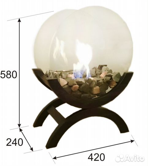 Биокамин ручной работы Венера-4 (на заказ)