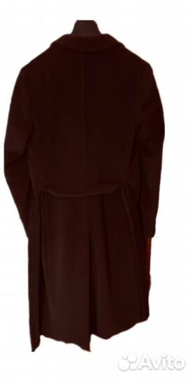 Пальто шоколадное Max Mara, шерсть 100%