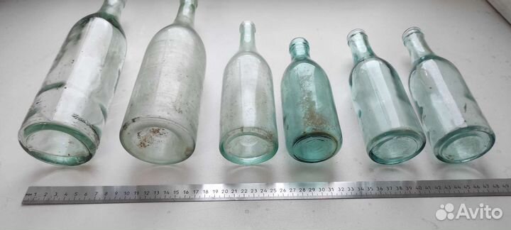 Старинные бутылки разные