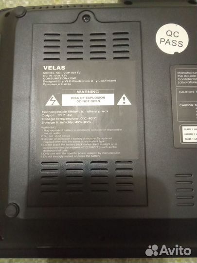 DVD player velas VDP-901TV автомоб. тв запчасти