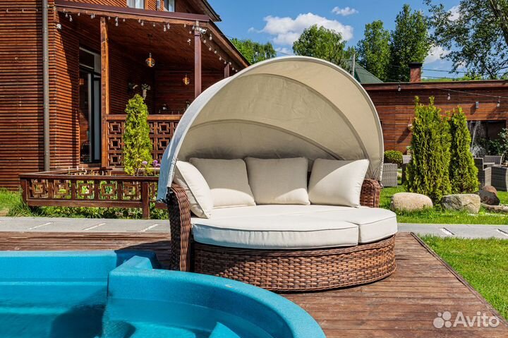 Лежак диван-трансформер Violetta. Ротанг