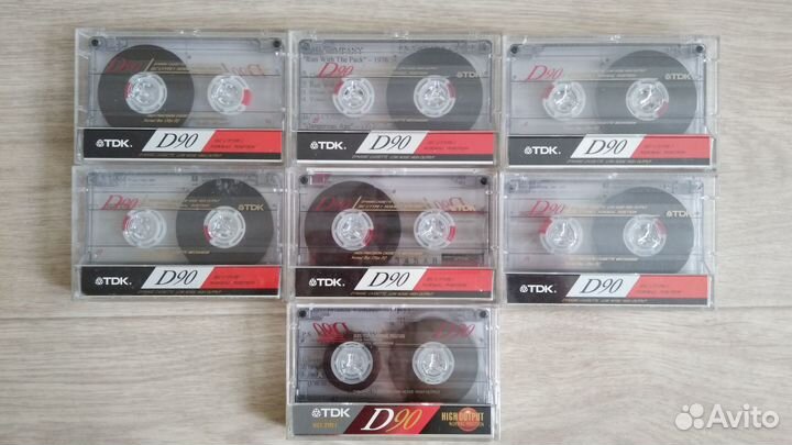 Аудиокассеты б/у TDK D90 Normal коробки крупные