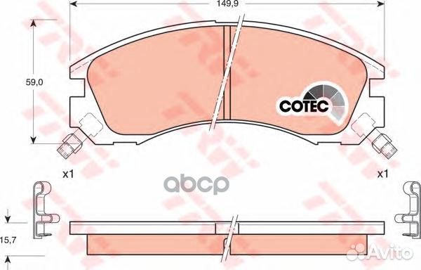 Колодки тормозные дисковые перед GDB3200 TRW